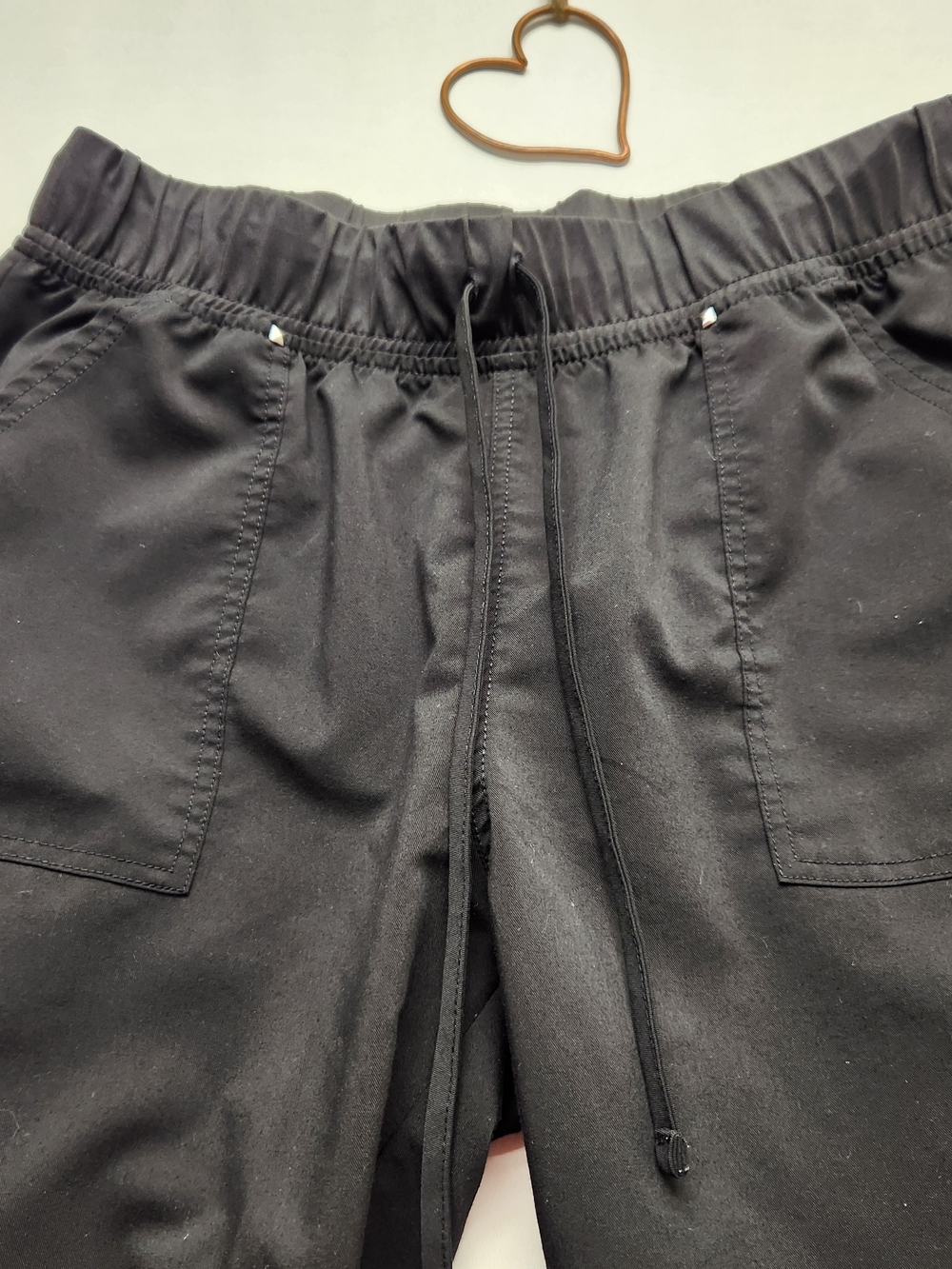 ⭐️Scrubstar BLACK Jogger Scrub Pants Size Large Performance Stretch Cargo Pocket - Picture 2 of 13